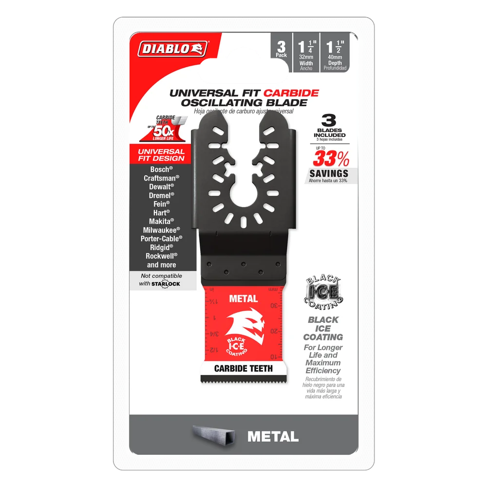 DIABLO Universal Fit Carbide Teeth Oscillating Blade Metal (3Pack) Item # : DOU125CF3