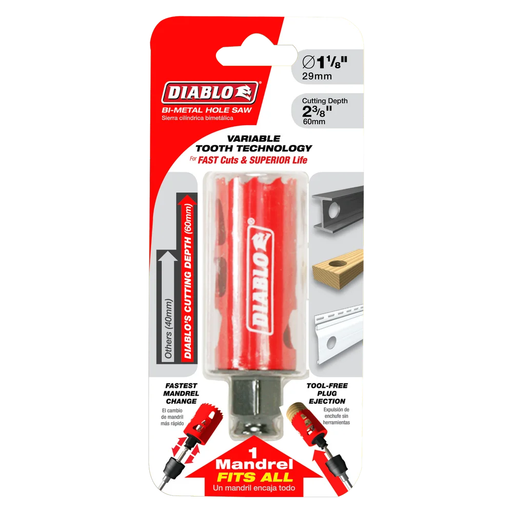 DIABLO BI-Metal Hole Saw 1 1/8" Item # : DHS 1125