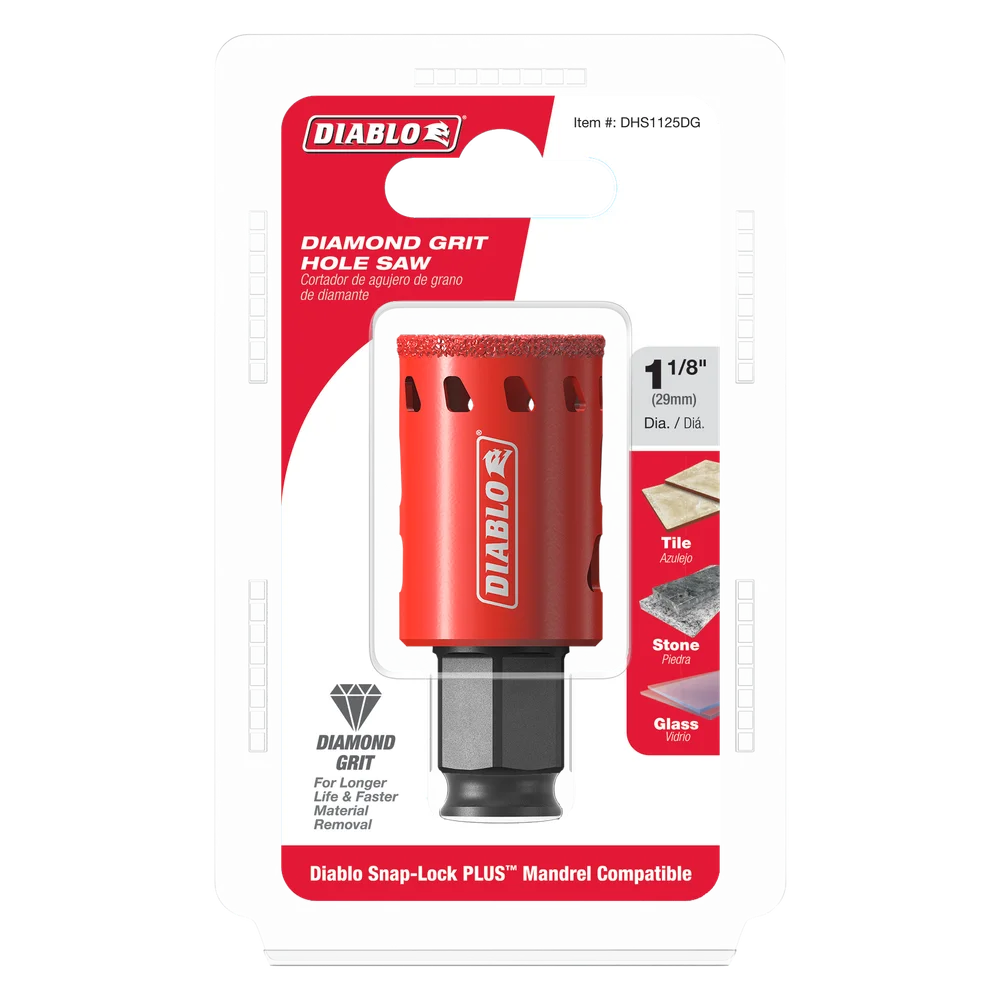 DIABLO Diamond Grit Hole Saw 1-1/8" Item # : DHS 1125 DG