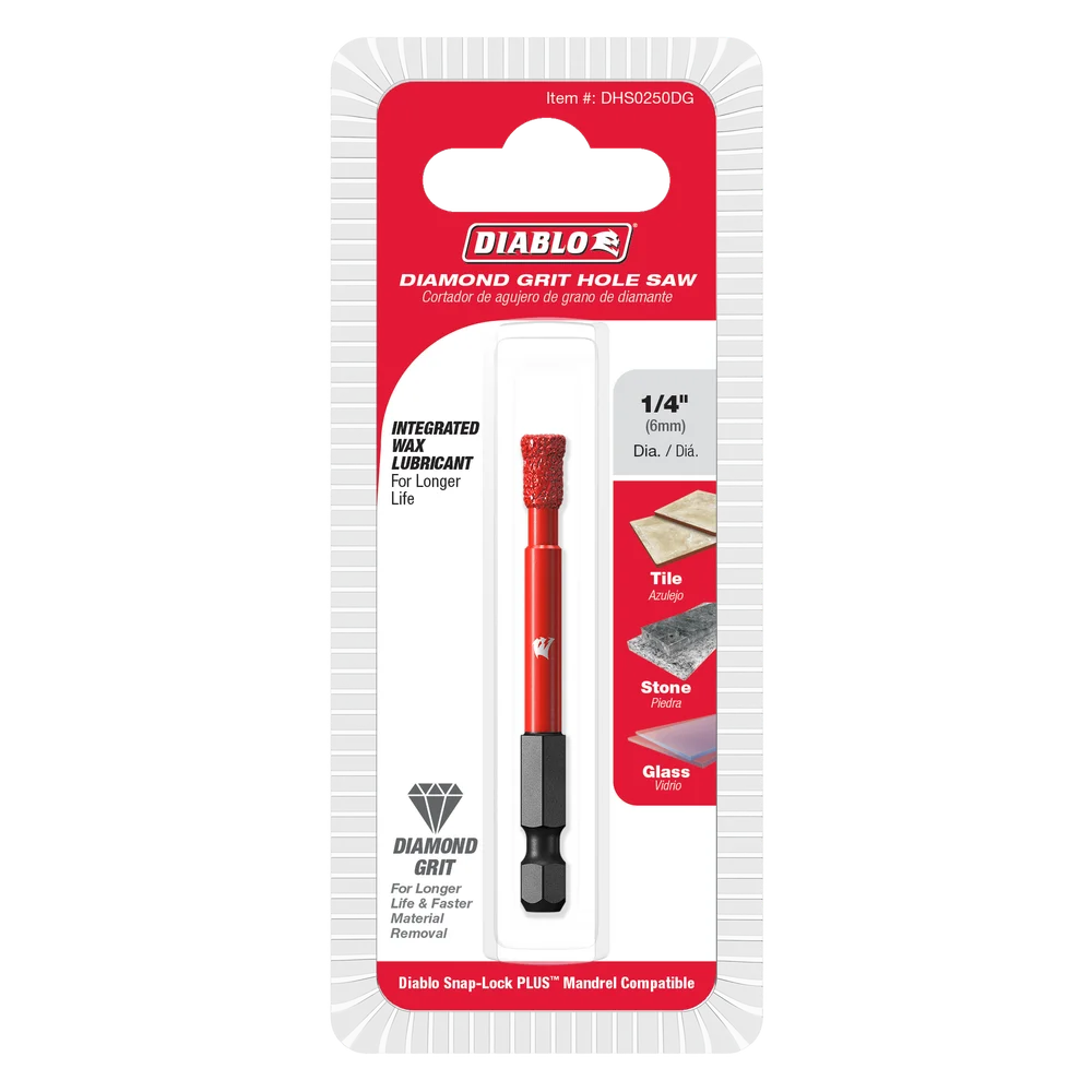 DIABLO Diamond Grit Hole Saw 1/4" Item # : DHS 0250 DG