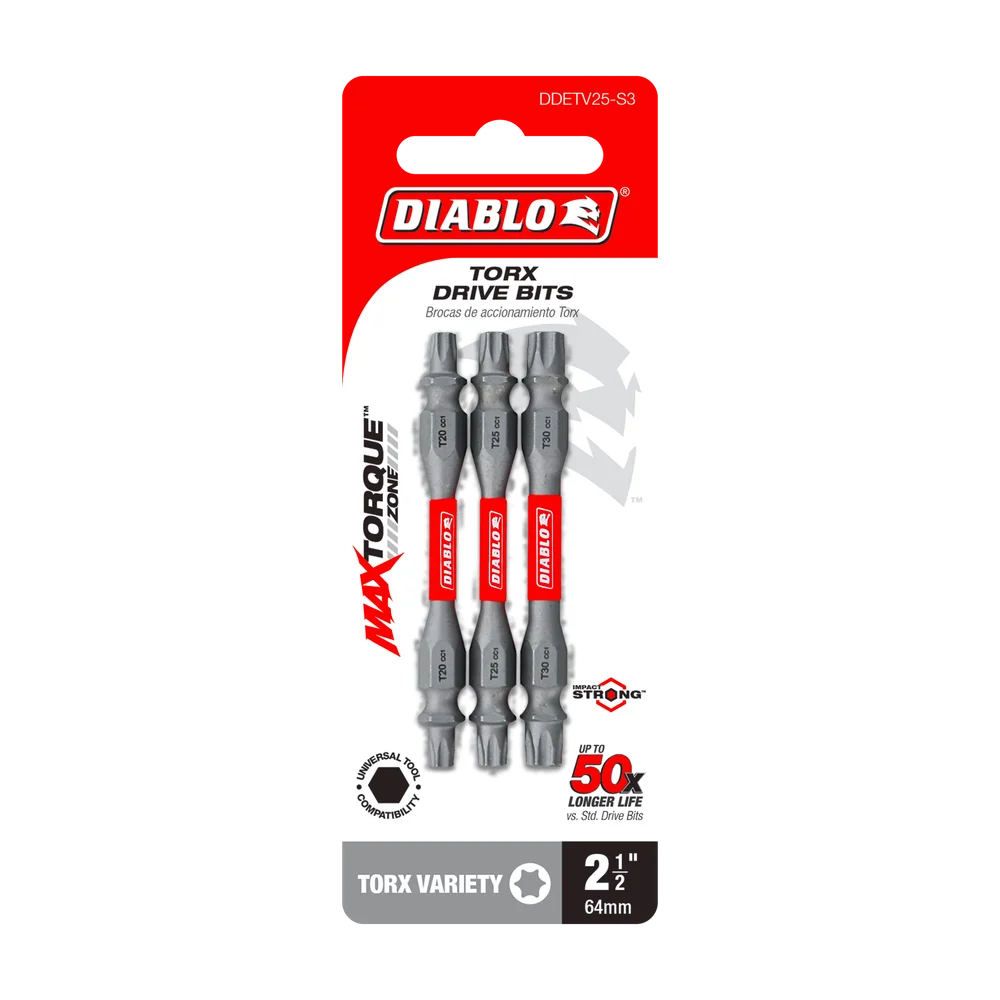 DIABLO Torx Drive BITS 2-1/2" Item # : DDETV 25-S3
