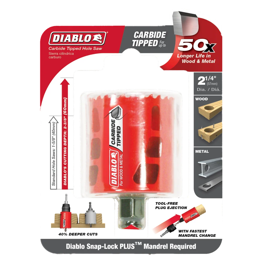 DIABLO Carbide Teeth Hole Saw 2-1/4" Item # DHS 2250 CT