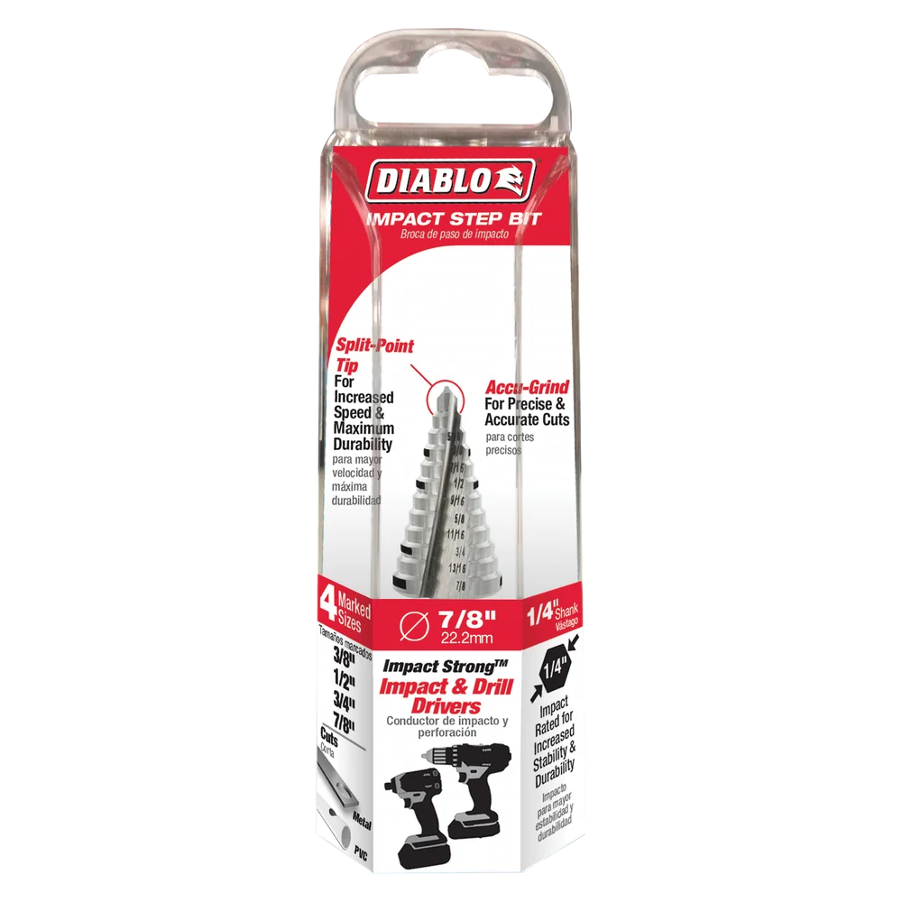 DIABLO Impact Step Bit 7/8" Item # : DSD0 875S12