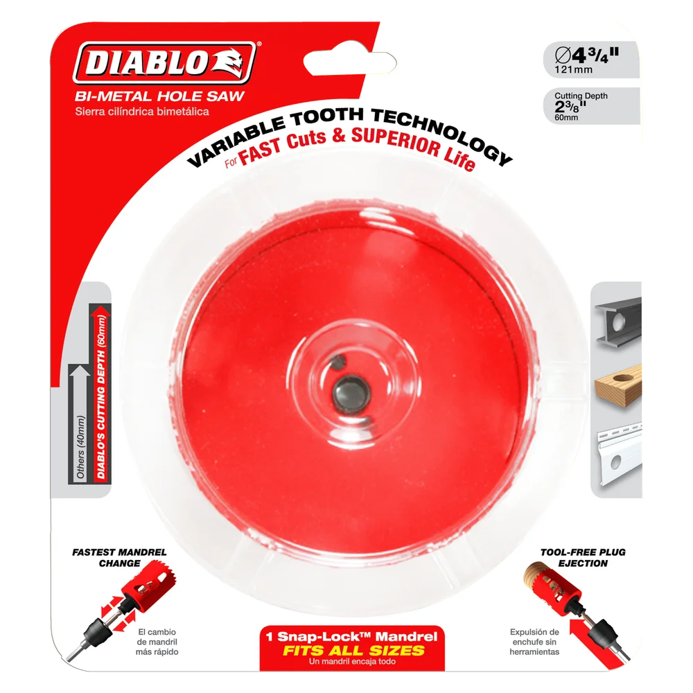 DIABLO BI-Metal Hole Saw 4-1/2" Item #: DHS 4500