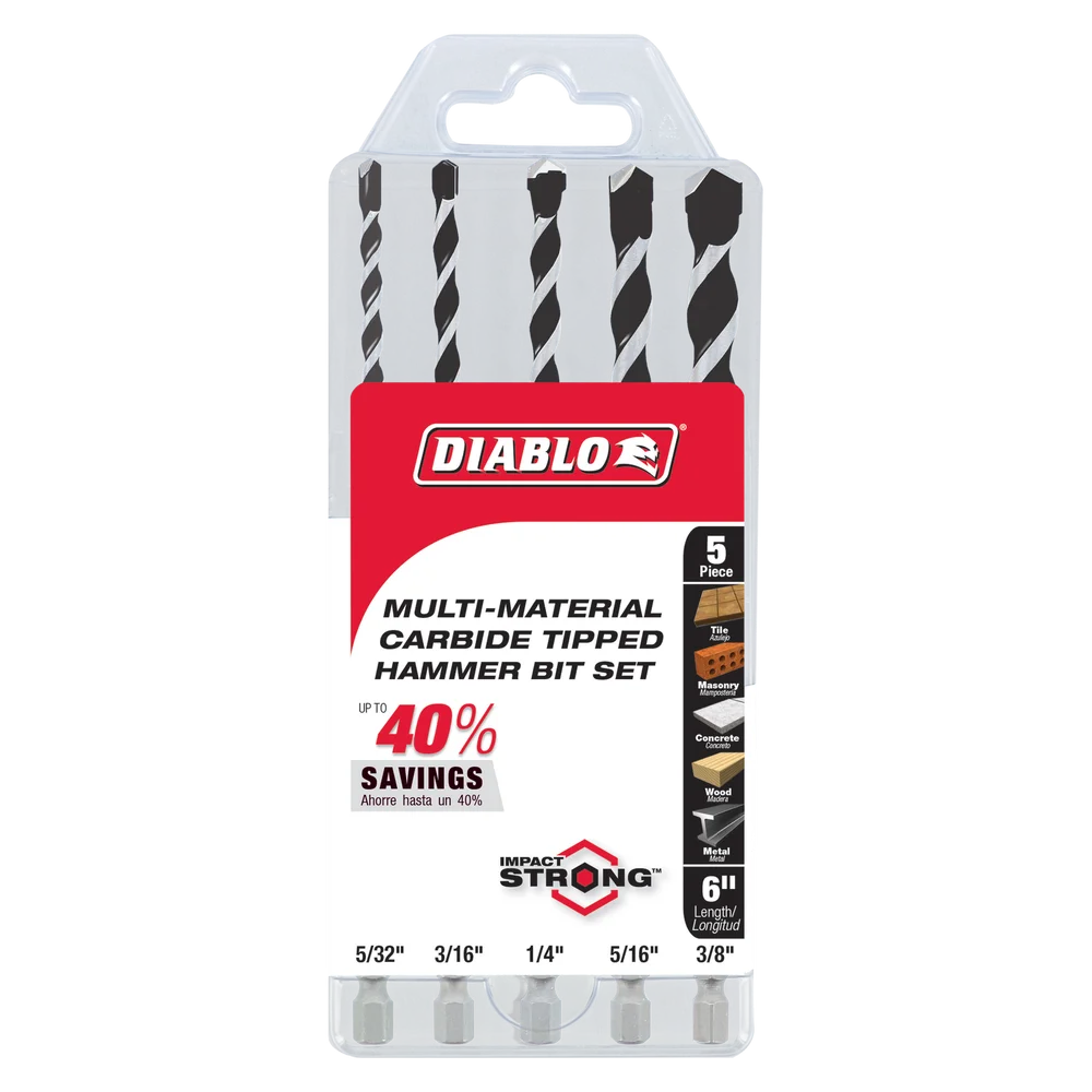 DIABLO Multi-Material Carbide Tipped Hammer Bit Item # : DMAMM 1190-S5