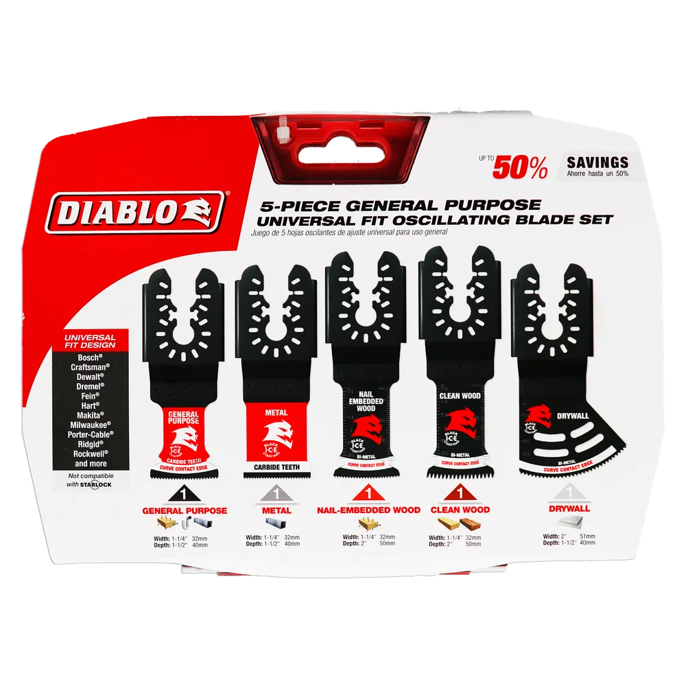 DIABLO 5-Piece General Purpose Universal Fit Oscillating Blade Set Item # : DOU5S