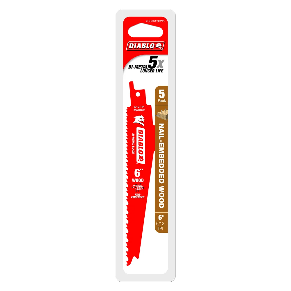 DIABLO BI-METAL 6"(5Pack)Nail-Embedded Wood Item # : DS0612BW5