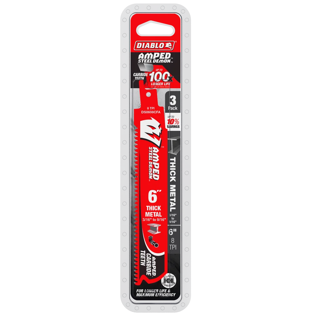 DIABLO AMPED Steel Demon 6"(3Pack)Thick Metal Item # : DS0608CFA3