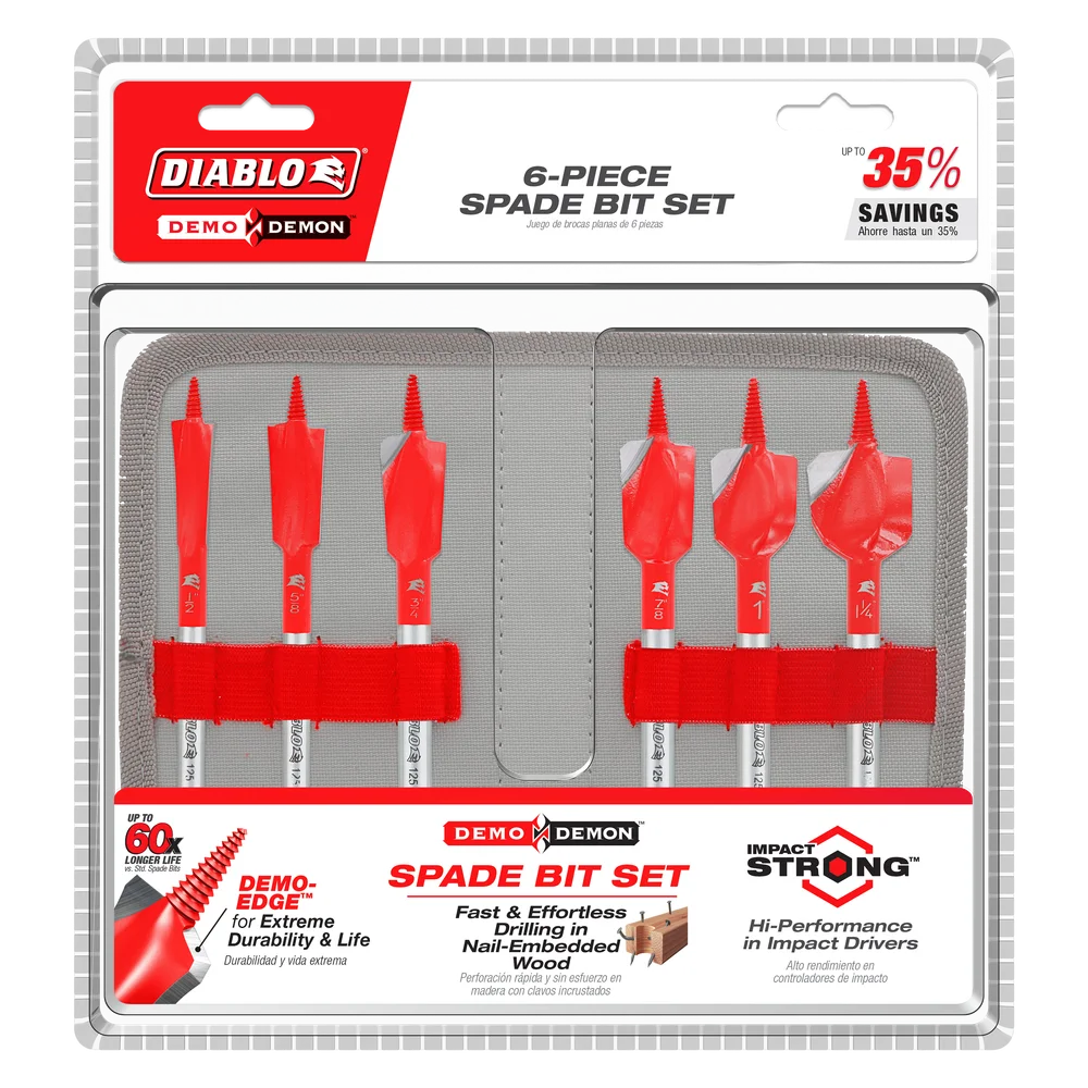 DIABLO-Demon Demon 6-Pieces Spade Bit Set Item #: DSPD4920-S6