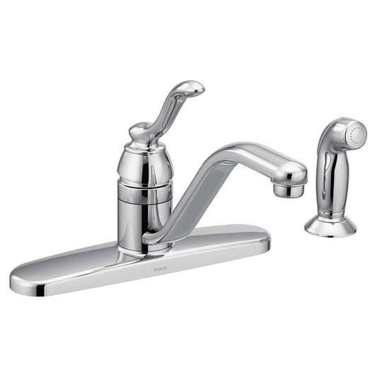 Kitchen Faucet Single Lever Handle Banbury Chrome W/ Spray MOEN  Modelo : 7051