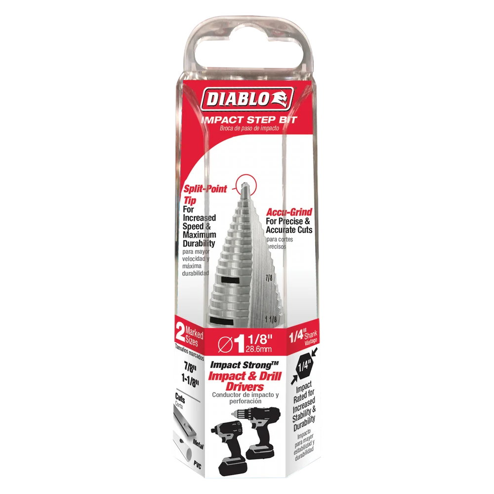 DIABLO Impact Step Bit 1-1/8" Item # : DSD 1125S17
