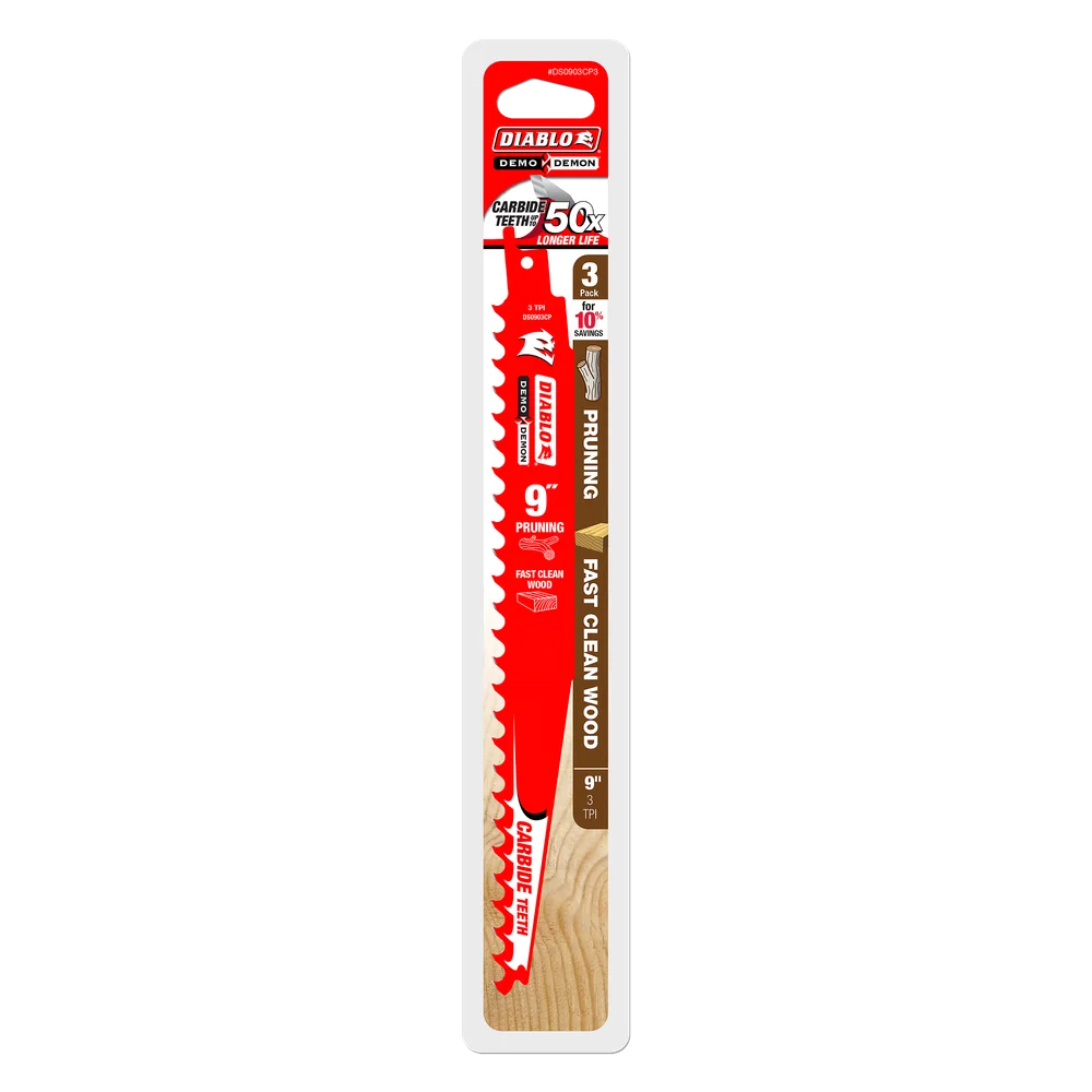DIABLO DemonDemon Carbide Teeth 9"(3Pack) Pruning Fast Clean wood Item # : DS0903CP3