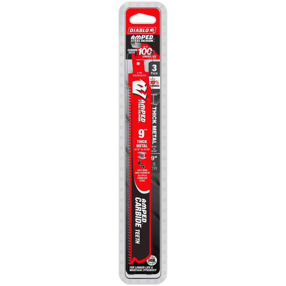 DIABLO AMPED Steel Demon Thick Metal 9" (3 Pack) Item # : DS0908CFA3