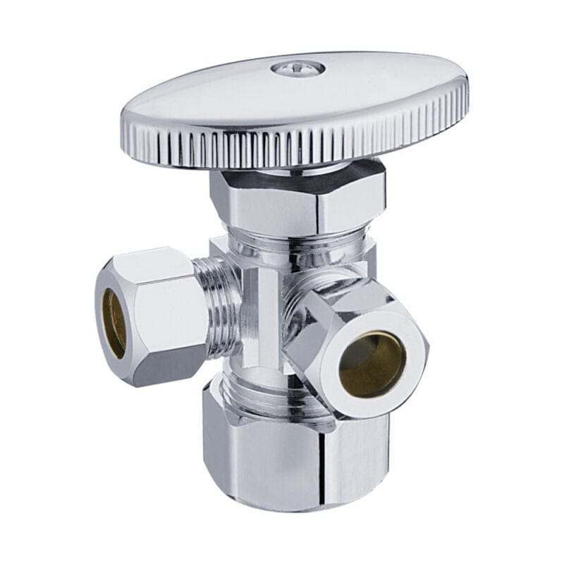 Angle Stop Dual Chrome 5/8 x 3/8 x 3/8