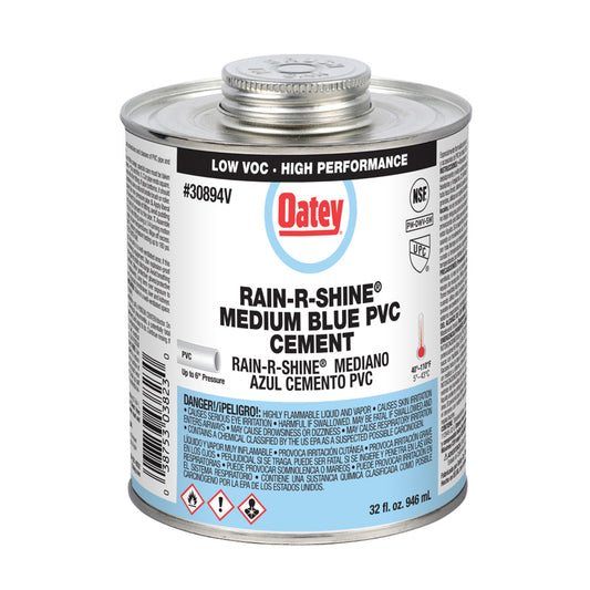 Oatey Medium Blue PVC Cement 32 oz