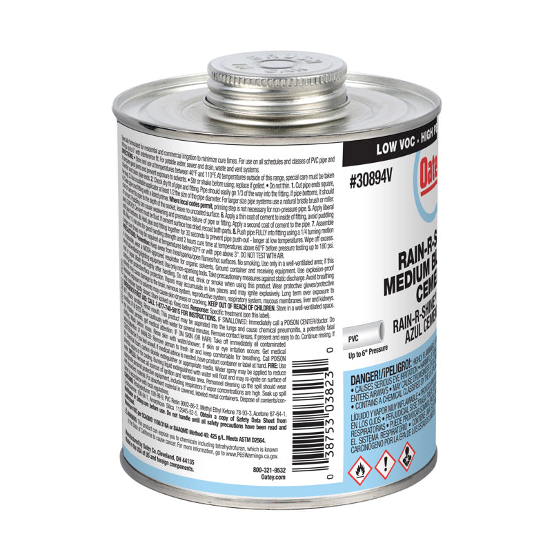 Oatey Medium Blue PVC Cement 32 oz