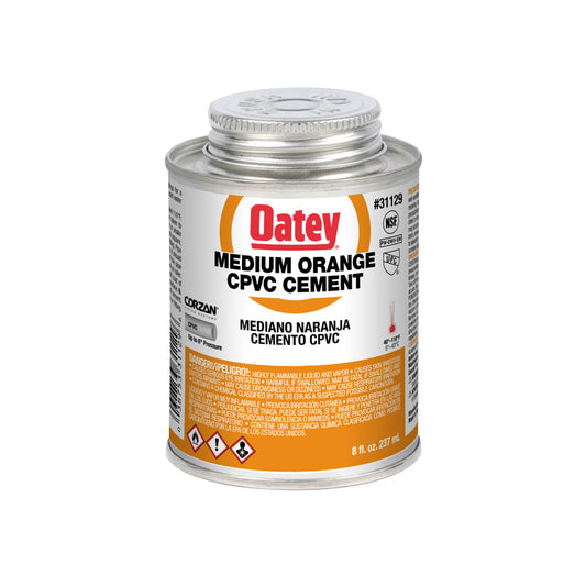 Oatey Medium Orange CPVC Cement 8 oz (1/2 PT)   OATEY# 31129