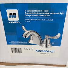 LAVATORY FAUCET PL Chrome 2 Metal Wrist Handle MAINLINE Modelo # XD245EG-CP