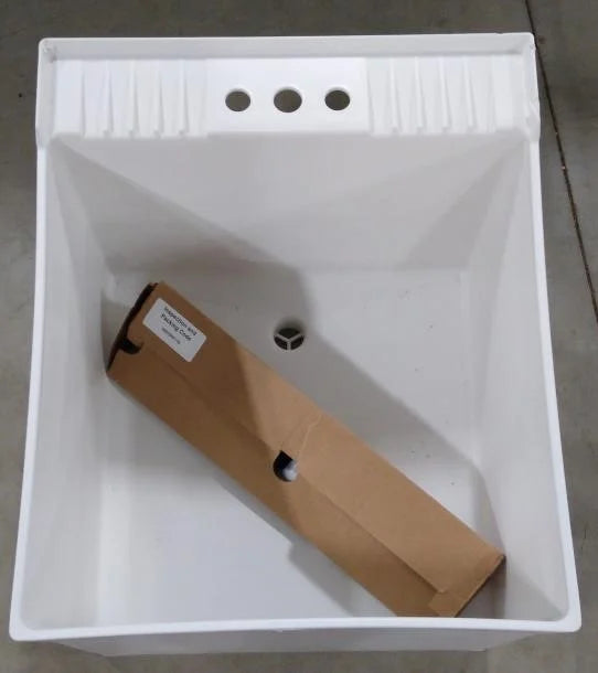 MUSTEE Floor Mount Laundry Tub 19FK White