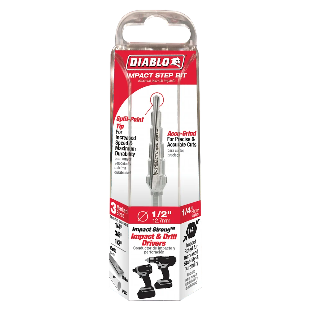 DIABLO Impact Step Bit 1/2"  Item # : DSD 0500S06
