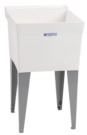 MUSTEE Floor Mount Laundry Tub 19FK White