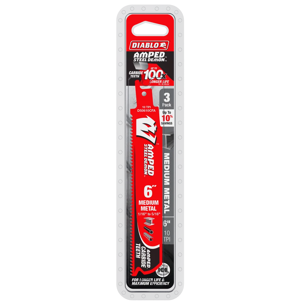 DIABLO AMPED Steel Demon 6"(3Pack) Medium Metal Item # : DS0610CFA3