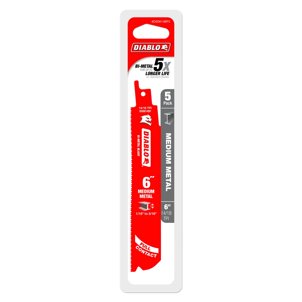 DIABLO Bi-Metal 6" Medium Metal (5 Pack) Item # : DS 0614BF5