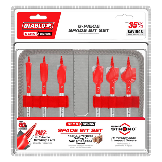 DIABLO-Demon Demon 6-Pieces Spade Bit Set  Item #: DSPD4920-S6